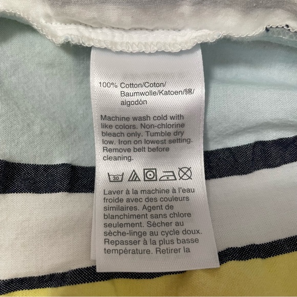 J.Crew Multicolor Striped Paperbag Lightweight Cotton Shorts Sz 8 - Picture 5 of 6